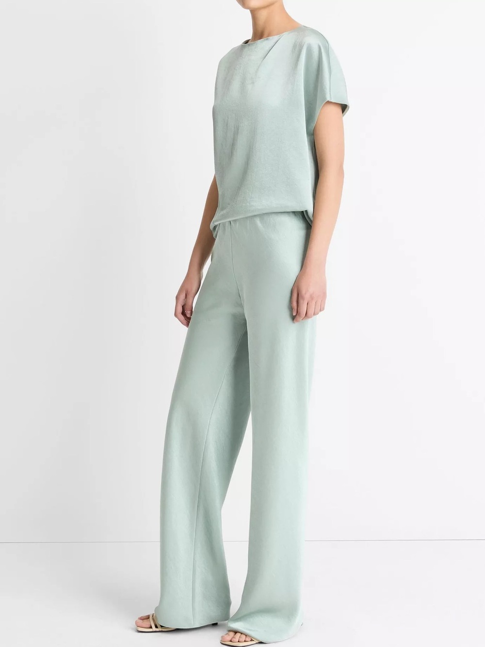 Vince Light Mint Wide-Leg Pants
